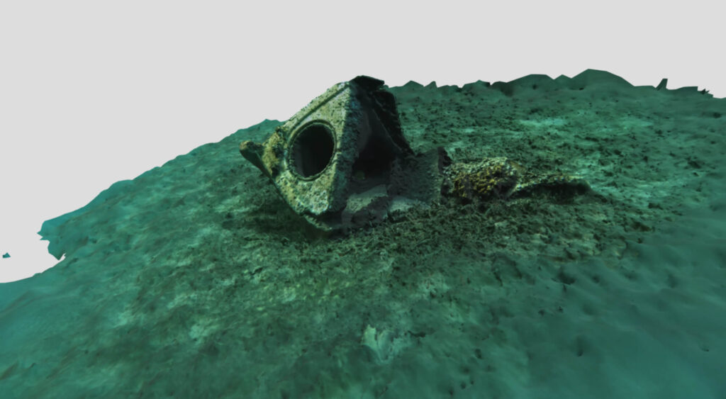 Previously undocumented shipwreck discovered during Cosma’s optical seabed survey in Greece.